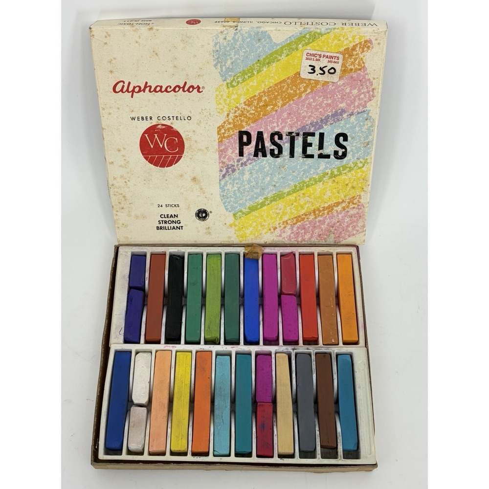 Vintage Alphacolor 24 Square Pastels by Weber Costello See Pictures